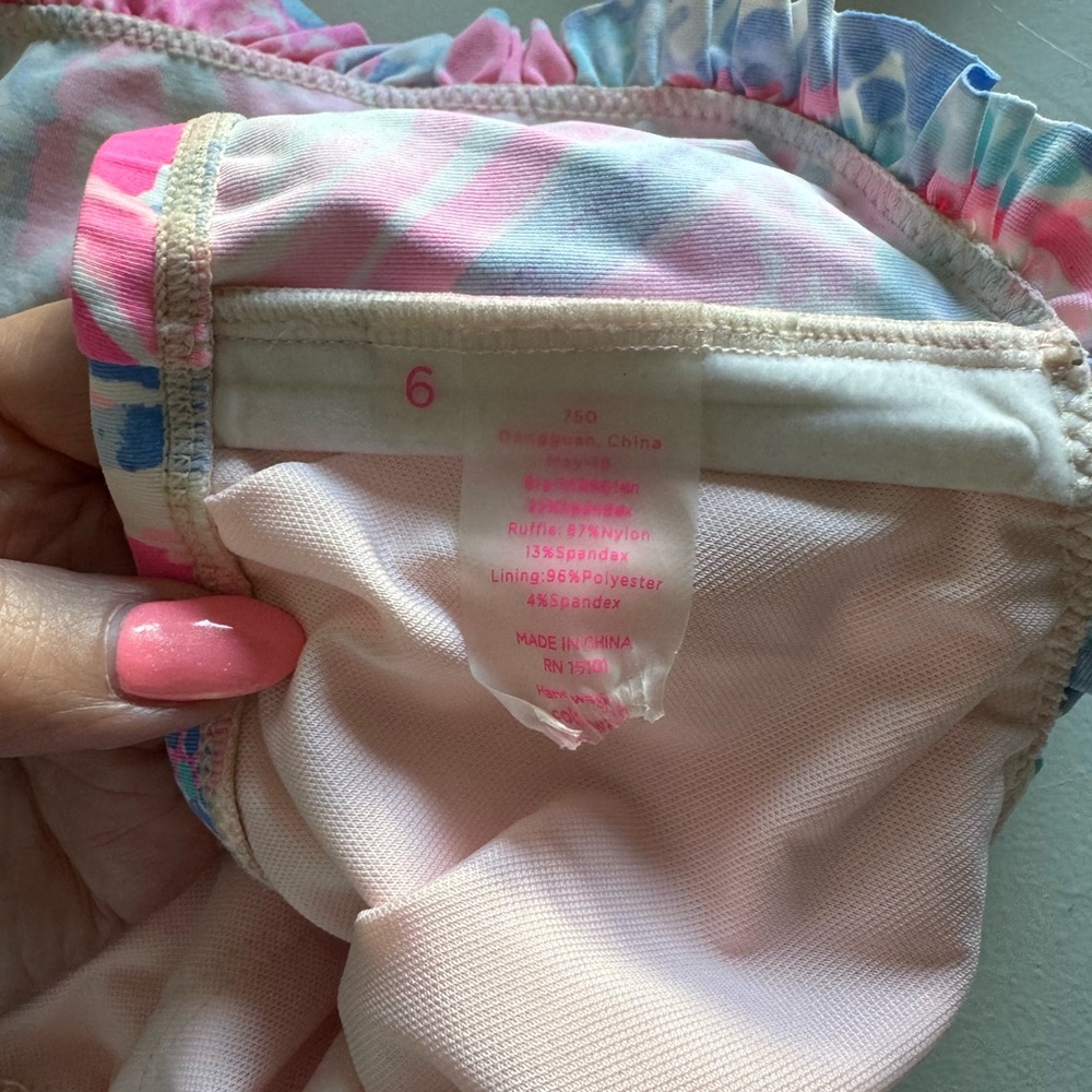 Lilly Pulitzer Pink and Blue women's Bikini set 2 tops 1 bottom - Picture 7 of 7